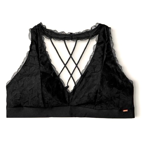 Victoria's Secret Other - Victoria’s Secret Black Lace Halter Strap Bra New With Tags Size Medium